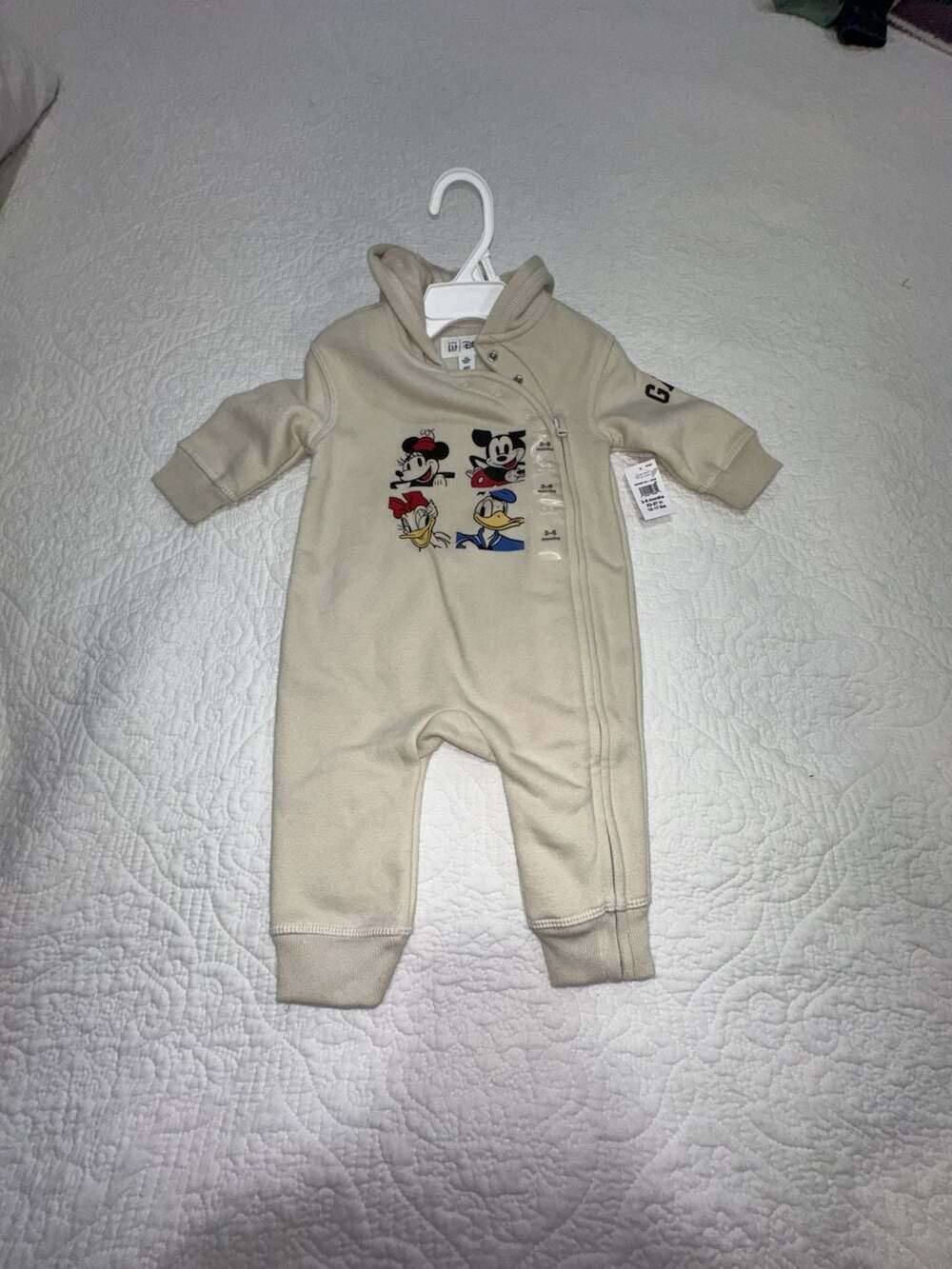 NWT Baby Gap Disney Characters Hoodie Romper Size 3-6 Months